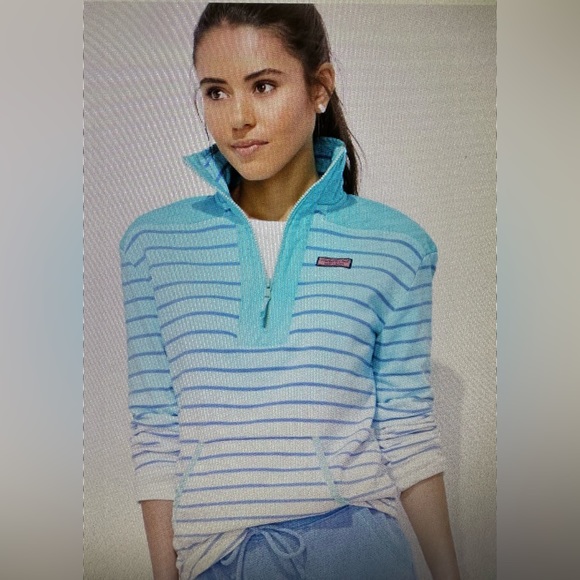 Vineyard vines, NWT supershep ombré stripe sweatshirt, size XL - Picture 5 of 10